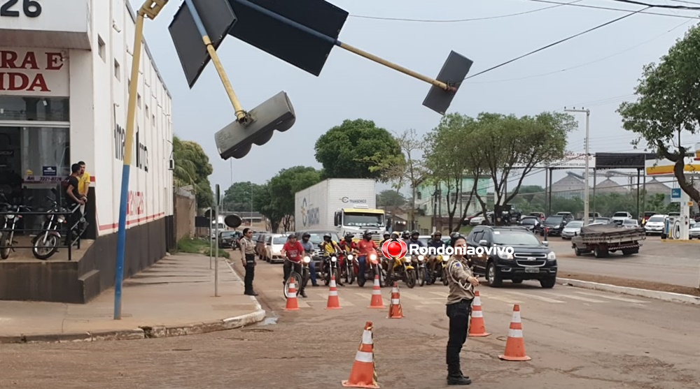 UMA SEMANA: Semáforo caído complica trânsito e expõe descaso de Hildon Chaves