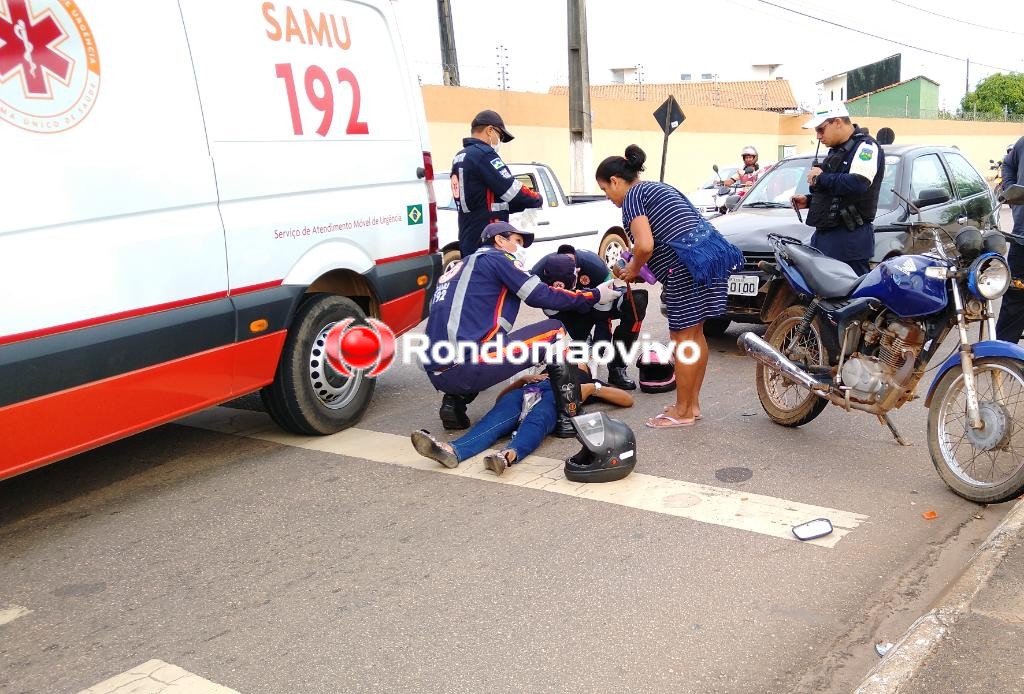 NA ZONA SUL: Casal em motocicleta é atropelado por carro ao parar na faixa de pedestre