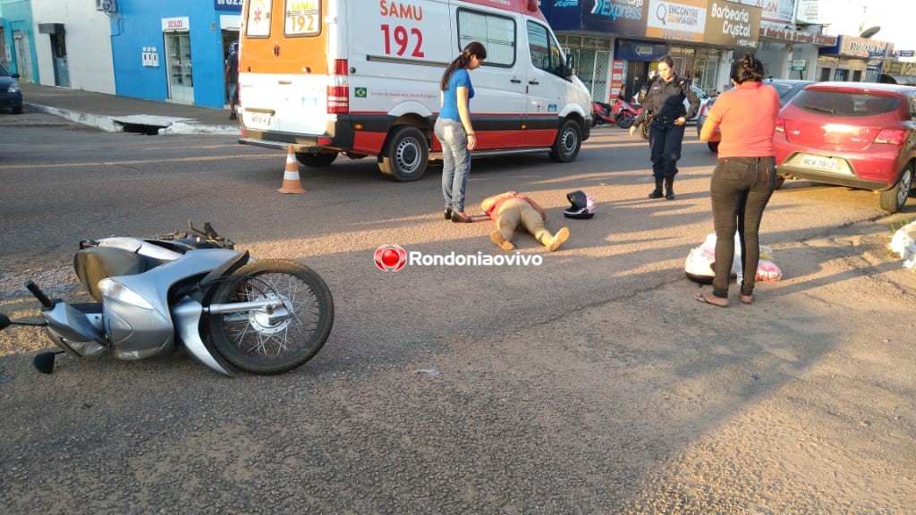 INVADIU: Carro atropela duas mulheres em cruzamento da Avenida 7 de Setembro