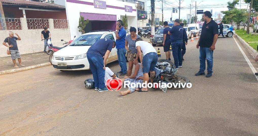 TRÂNSITO: Acidente próximo ao shopping deixa casal lesionado em Porto Velho