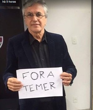 OLIMPÍADAS 2016 - Caetano pede 'fora Temer' antes da cerimônia de abertura
