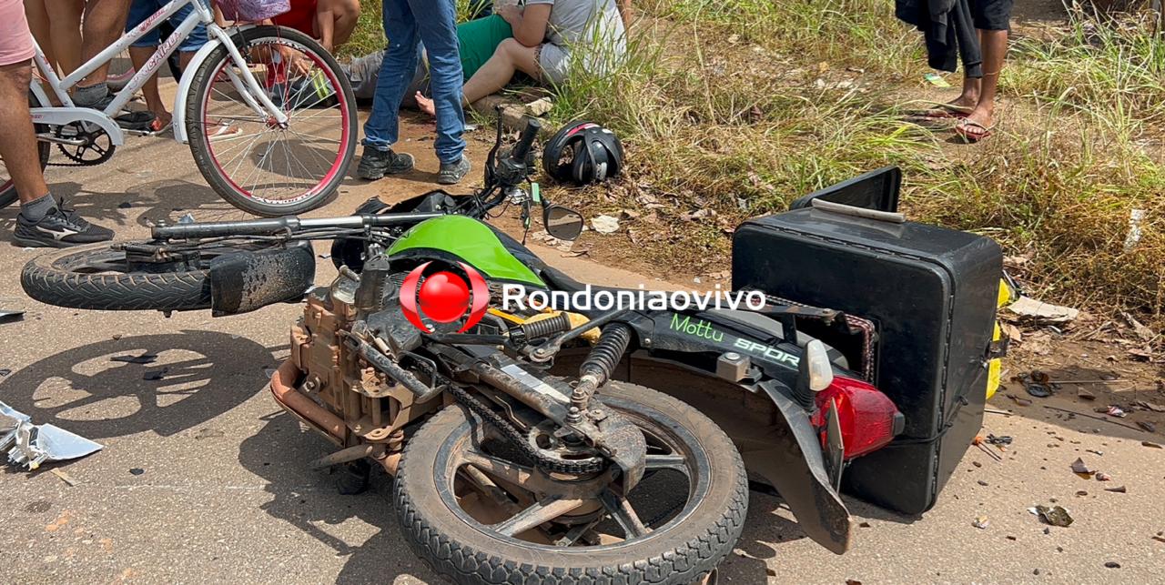 URGENTE: Motoboy sofre fraturas expostas na perna e braço em grave acidente