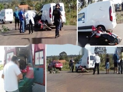 Motociclista fica ferido após se envolver em acidente 

