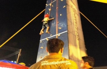 FLOR DO MARACUJÁ  – Paredão de escalada é atração no tradicional Arraial 