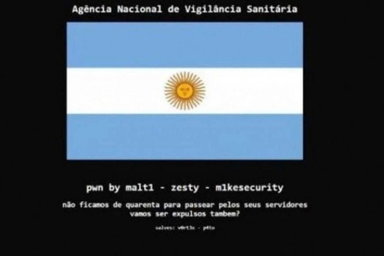 VINGANÇA: Site da Anvisa é invadido por hackers argentinos em ato de provocação