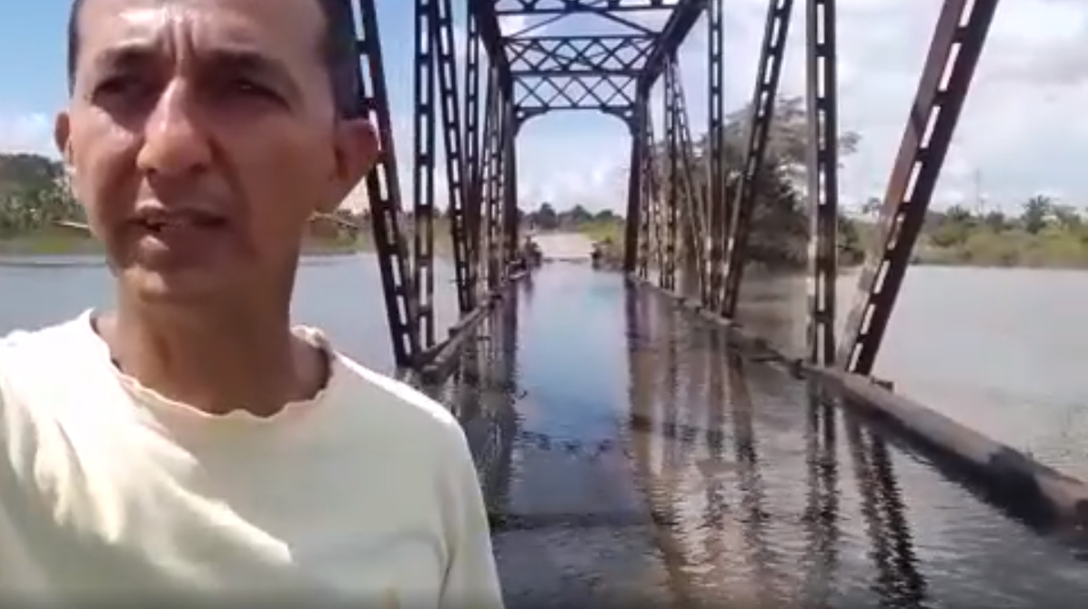 ISOLADA: Rio avança sobre ponte na BR-425 e complica acesso a Guajará-Mirim