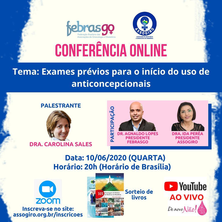 DEBATE: Assogiro realizará conferência online sobre uso de anticoncepcionais 