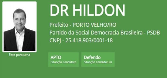 ELEIÇÕES 2016 - Apenas Hildon Chaves registrou entrada e saída de recursos de campanha