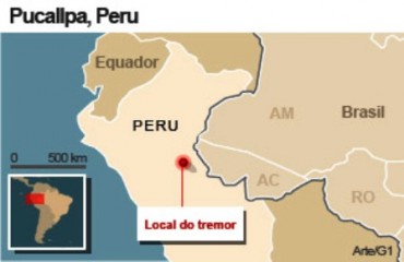 Forte terremoto atinge o Peru próximo à fronteira com o Brasil