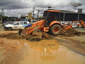 Semob inicia obras no “buraco” da Duque de Caxias