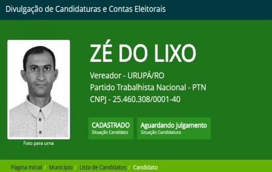 ELEIÇÕES 2016 – Eleições em Rondônia será repleta de nomes bizarros 