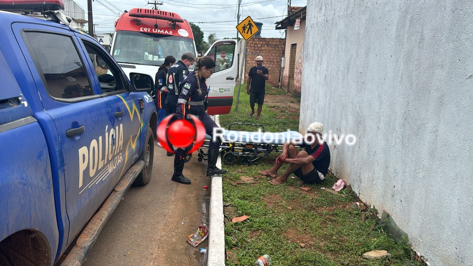 URGENTE: Homem é atacado com pauladas na cabeça em Porto Velho 