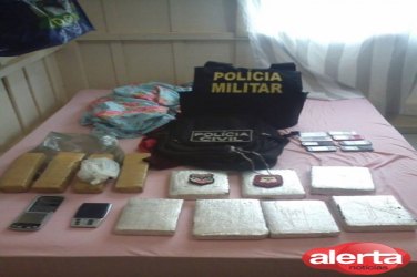 Polícia Civil e P2 apreendem cerca de 12Kg de drogas 