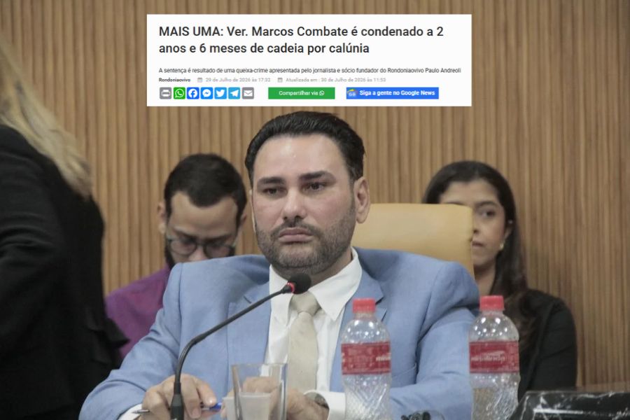 LIBERDADE DE IMPRENSA: Justiça nega mais uma ação de Marcos Combate contra Rondoniaovivo
