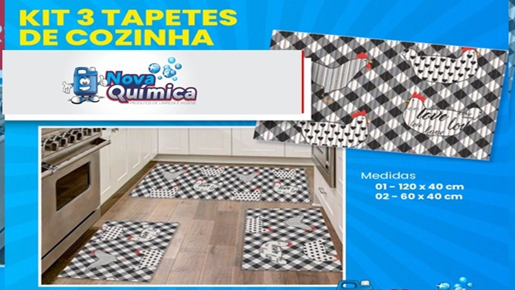 Participe do sorteio e concorra a kits de tapete para cozinha 