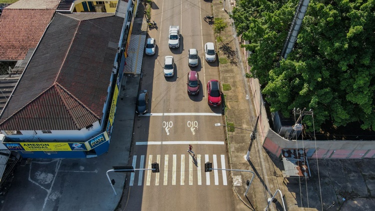 TRÂNSITO: Começa a implantação de bolsões para motociclistas em Porto Velho