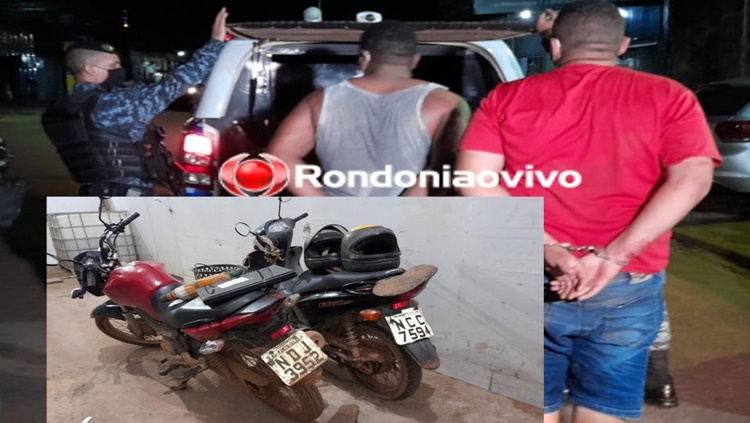 NA CADEIA: Polícia recebe denúncia e flagra trio com duas motocicletas roubadas