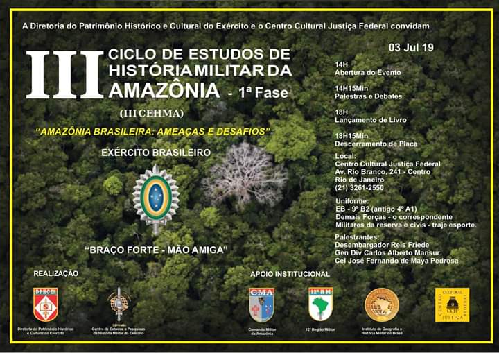 SINDSBOR: Exército promove Ciclo de Estudos da História Militar da Amazônia