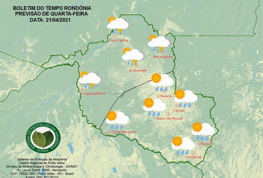 CLIMA: Veja a previsão do tempo para o feriado de Tiradentes em Rondônia