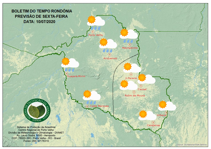 PREVISÃO DO TEMPO: Sexta-feira (10) será se sol forte e poucas nuvens em todo o Estado