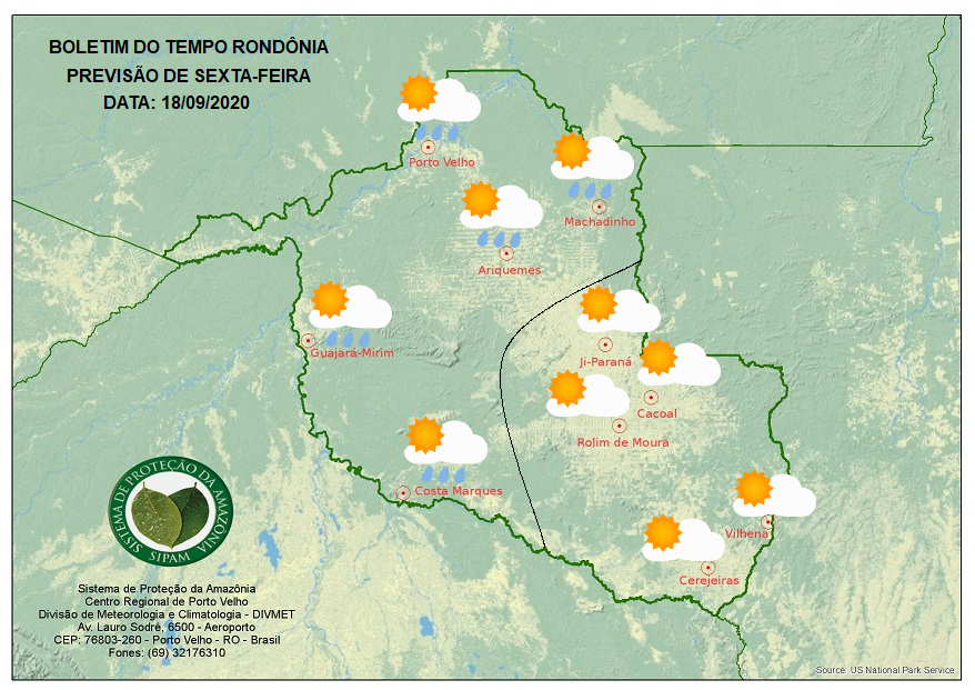 CLIMA: Veja a previsão do tempo para esta sexta-feira (18) em Rondônia