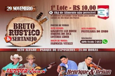 Festa Bruto, Rústico e Sertanejo, agita município 