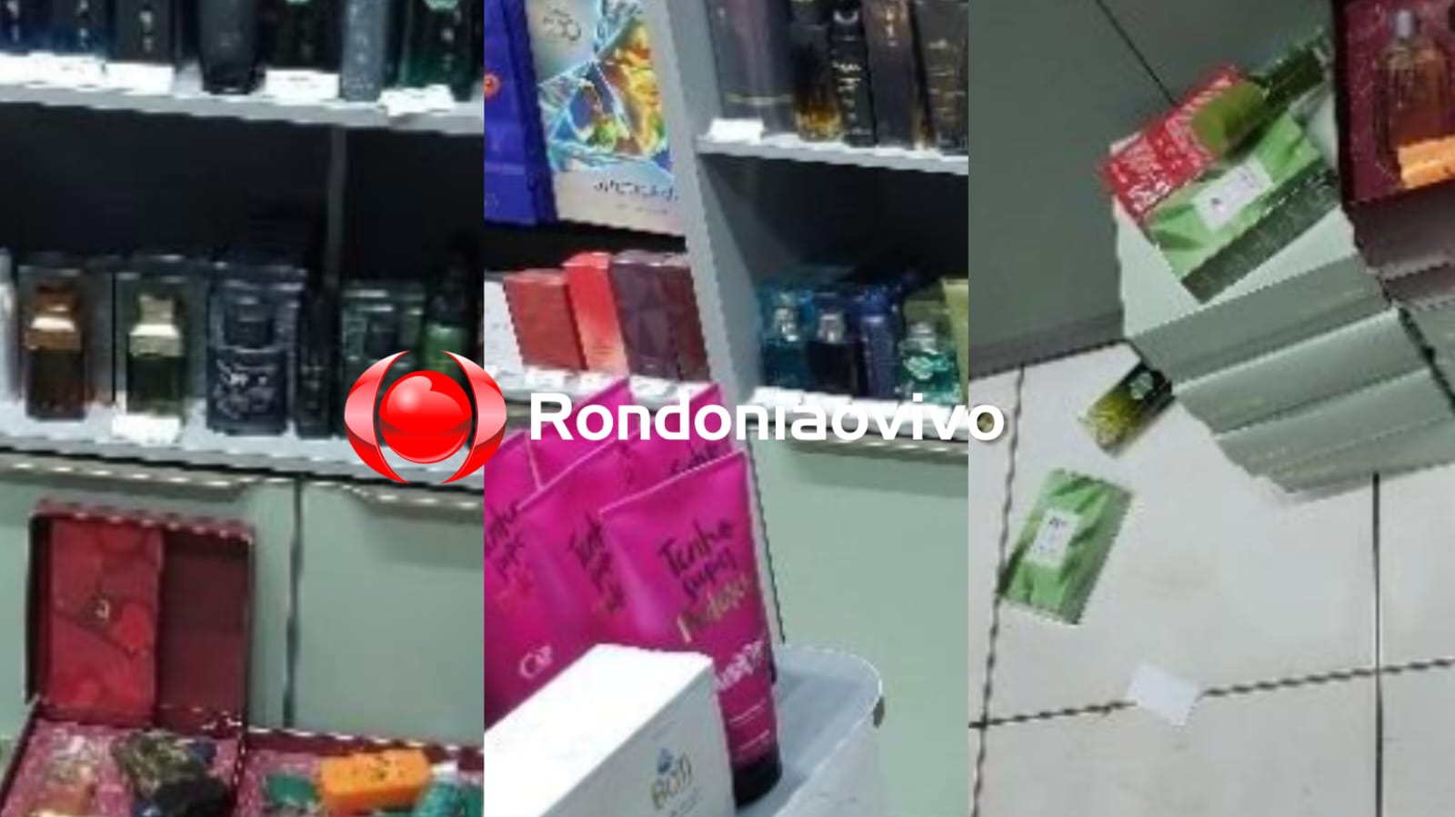 ARROMBAMENTO: Criminosos invadem loja e furtam vários perfumes na madrugada 