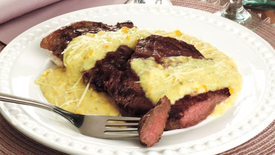 SABOR: Receita maravilhosa de bife com creme de milho