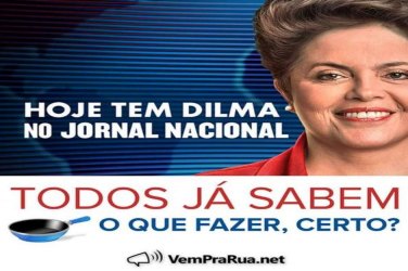 Novo panelaço acontece em reprise de fala de Dilma no JN