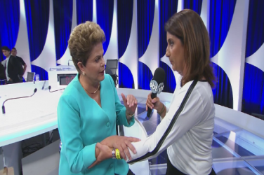 Dilma passa mal ao final de debate do UOL, SBT e Jovem Pan