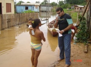 Enchente preocupa moradores de Humaitá       