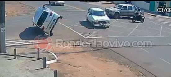 FORTE BATIDA: Vídeo mostra capotamento de Fox na Rua Duque de Caxias