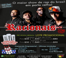 Concorra a ingressos para o show do Racionais Mc’s