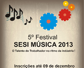 Abertas as inscrições para 5º Festival Sesi Música