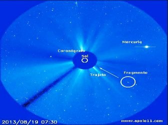 Pedaço de antigo cometa deve atingir o Sol nas próximas horas