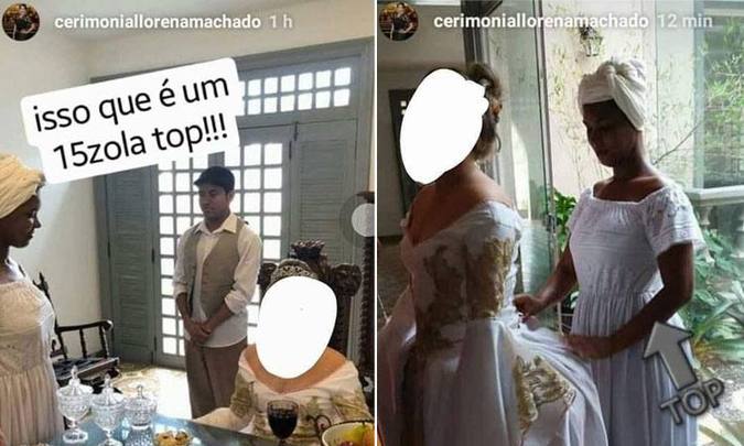 Debutante se veste de sinhá e amiga negra de mucama em ensaio fotográfico