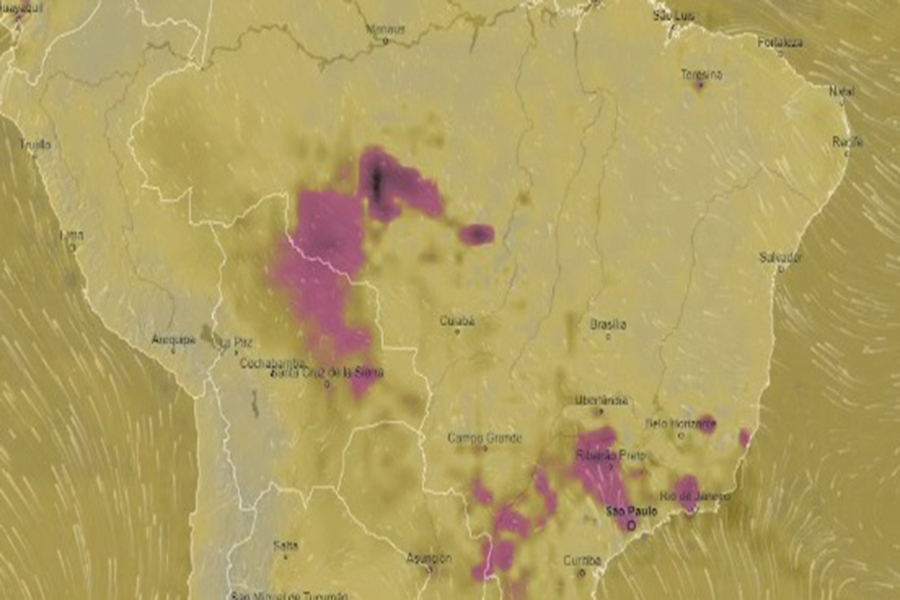 ALERTA: Sedam monitora fumaça vinda da Bolívia e Oeste do Mato Grosso para RO