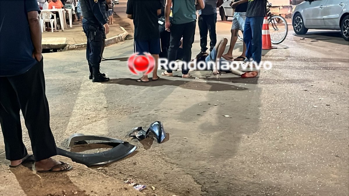 URGENTE: Motociclista fica gravemente ferido após acidente na zona Leste 