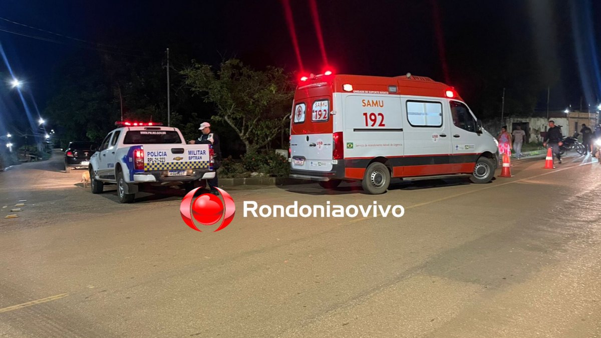 DERRUBOU: 'Caramelo' atravessa na frente de moto e deixa jovem de 23 anos ferida