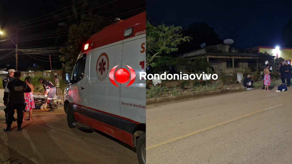DERRUBOU: 'Caramelo' atravessa na frente de moto e deixa jovem de 23 anos ferida