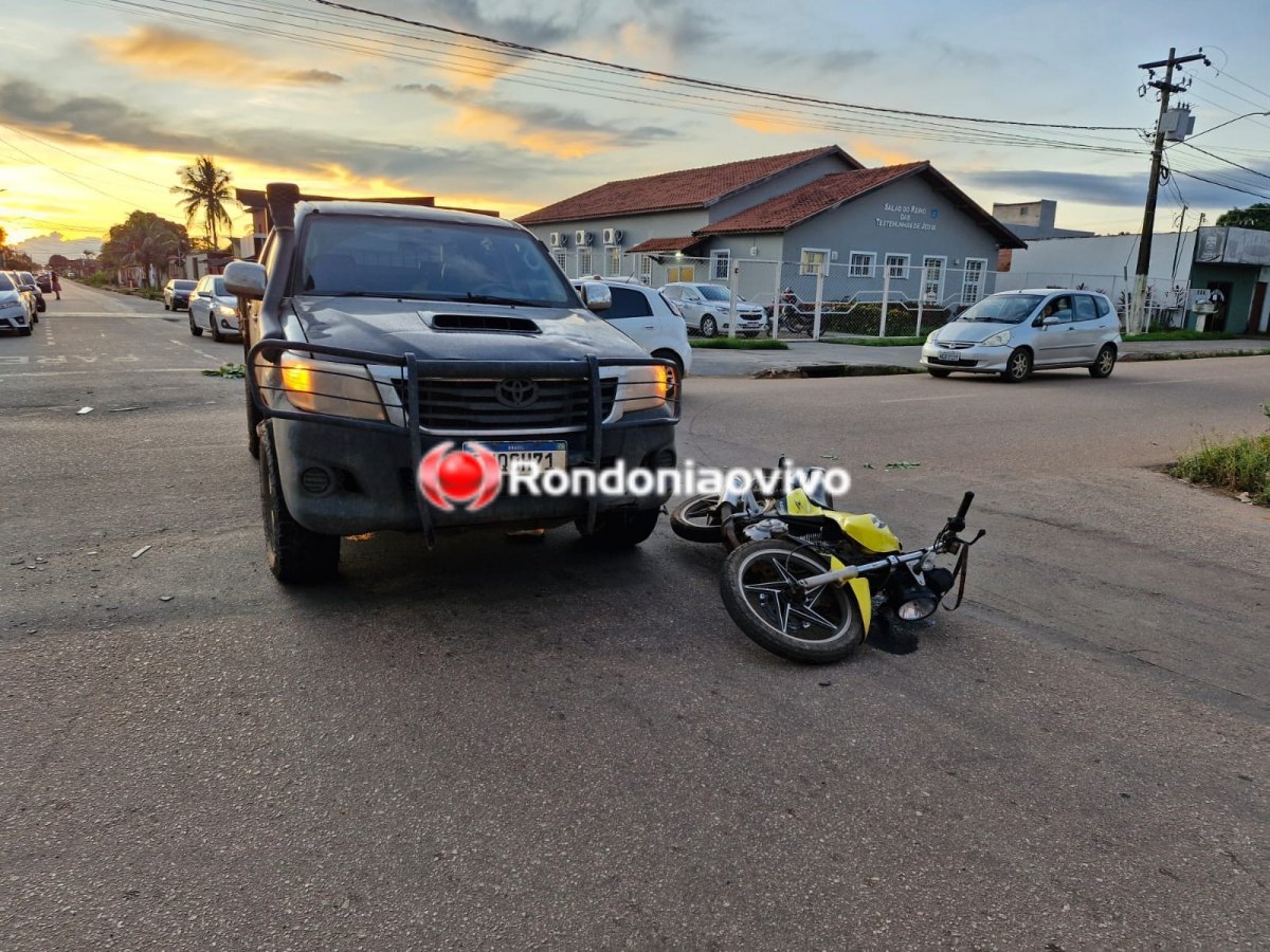 PASSOU DIRETO: Motorista de caminhonete avança preferencial e causa grave acidente 