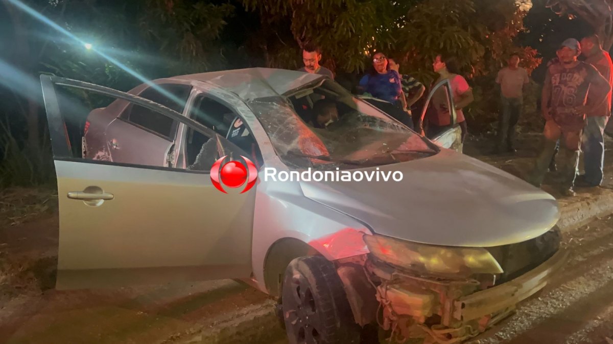 VÍDEO: Mulher fica gravemente ferida após capotamento na BR-364