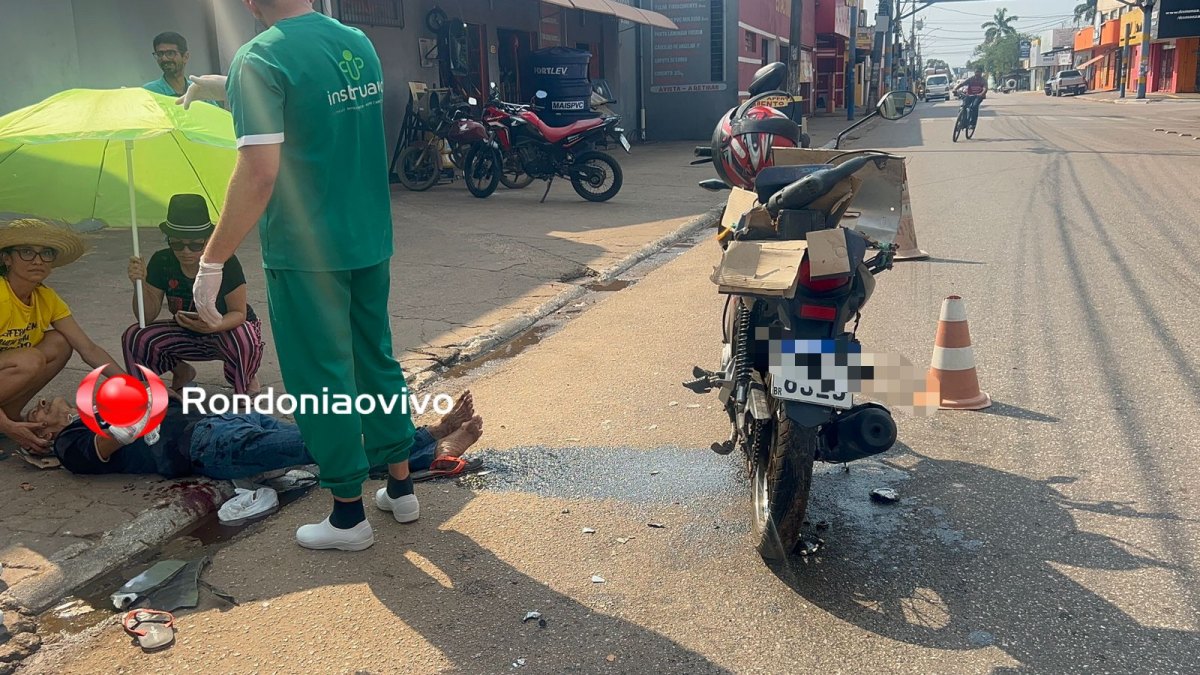 VÍDEO: Idoso fica gravemente ferido ao ser atropelado por carro