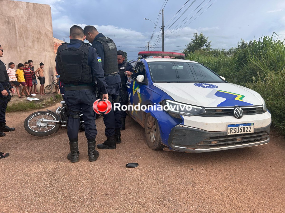 ASSISTA: Acidente envolvendo viatura da PM deixa casal ferido