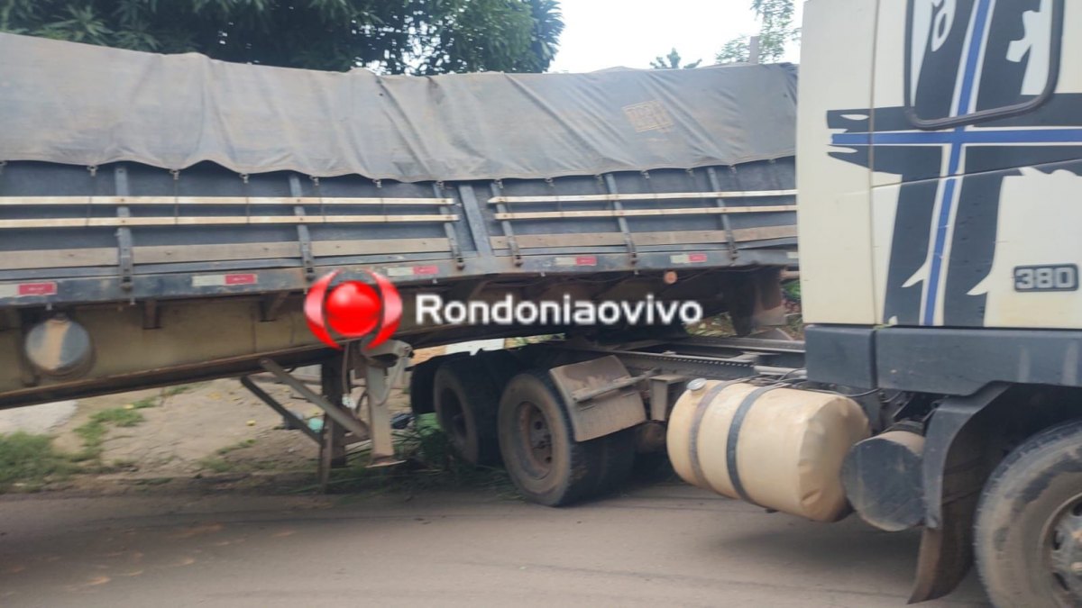 PERIGO: Carreta volta desgovernada em ladeira na Estrada do Areia Branca 