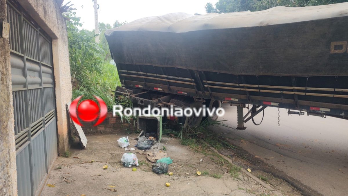 PERIGO: Carreta volta desgovernada em ladeira na Estrada do Areia Branca 