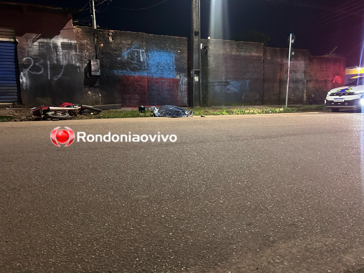 VÍDEO: Motociclista morre após perder controle da direção e bater em muro