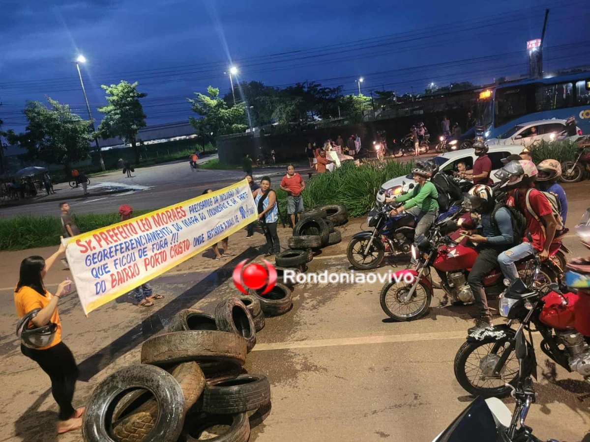 VÍDEO: Moradores fazem manifesto e fecham BR-364 