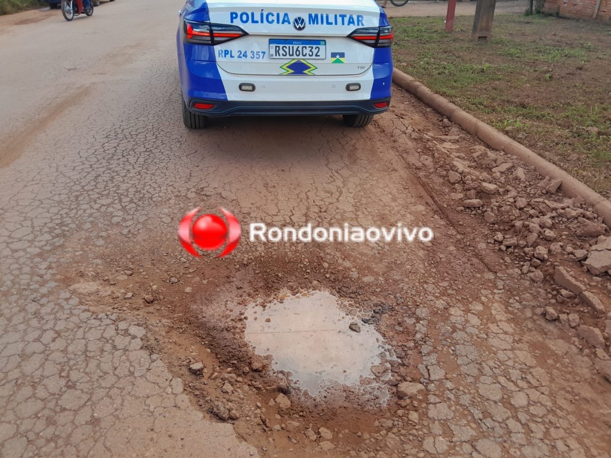 URGENTE: Motociclista sofre grave queda ao passar em buraco 