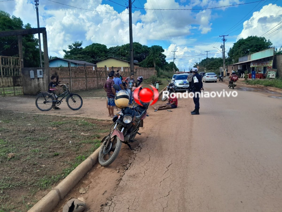 URGENTE: Motociclista sofre grave queda ao passar em buraco 